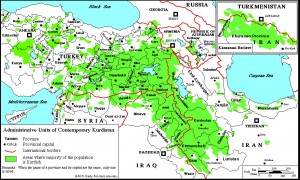 Mapa contemporani Kurdistan