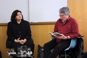 Mary Ann Newman i Quim Monzó, autor que també ha traduit (Foto: ACN)