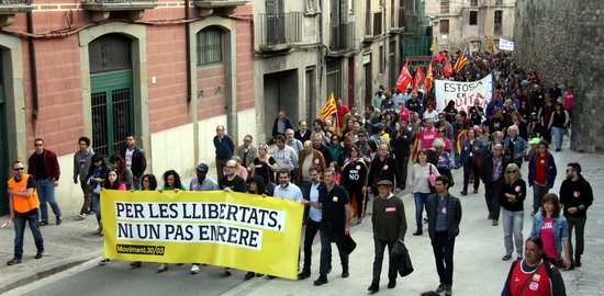 Manifestació en suport al regidor Joan Coma
