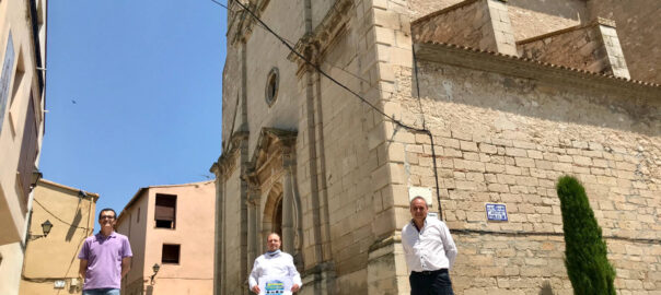 Els tres promotors de l'Auto Cine de Golmés: Pere Aumedes (Circuit Urgellenc), Jordi Castanyé (Restaurant Resquitx) i Jordi Calvís (alcalde de Golmés)