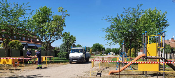 Imatge de quan es van tancar els parcs que, avui divendres, obren de nou