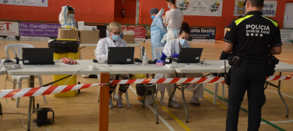 Preparatius del cribratge del dimarts, a Mollerussa
