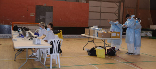 Imatge dels preparatius de les proves del setembre, a Mollerussa