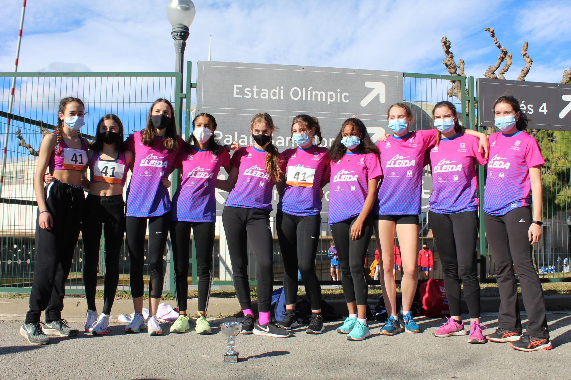 Les atletes sub16 del CA Terres de Ponent, sotcampiones de Catalunya