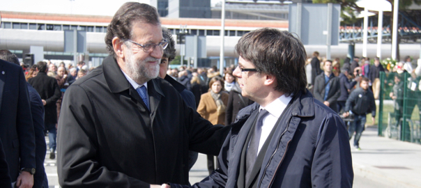 Mariano Rajoy and Carles Puigdemont in 2016
