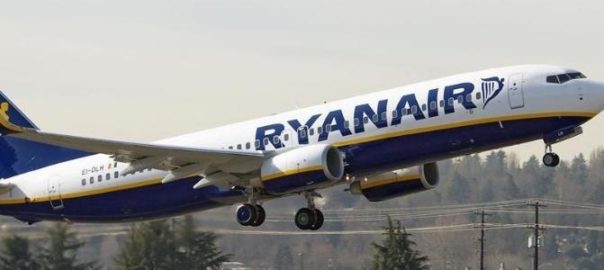 Imatge d'arxiu d'un avió de Ryanair.