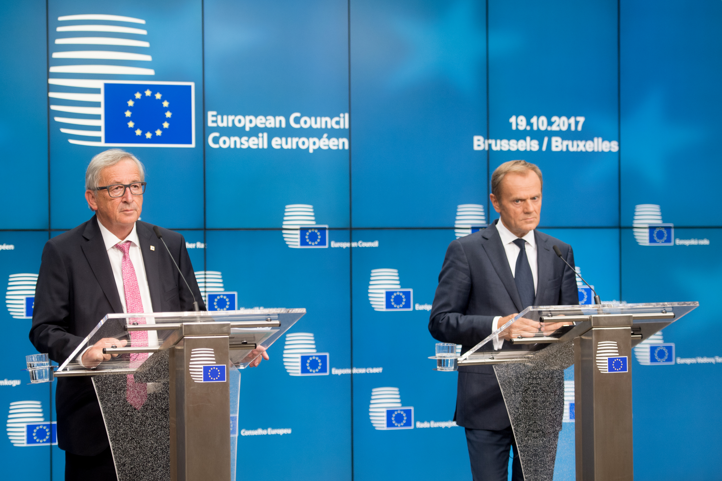 Jean-Claude Juncker, president de la Comissió Europea, i Donald Tusk, president del Consell d'Europa.