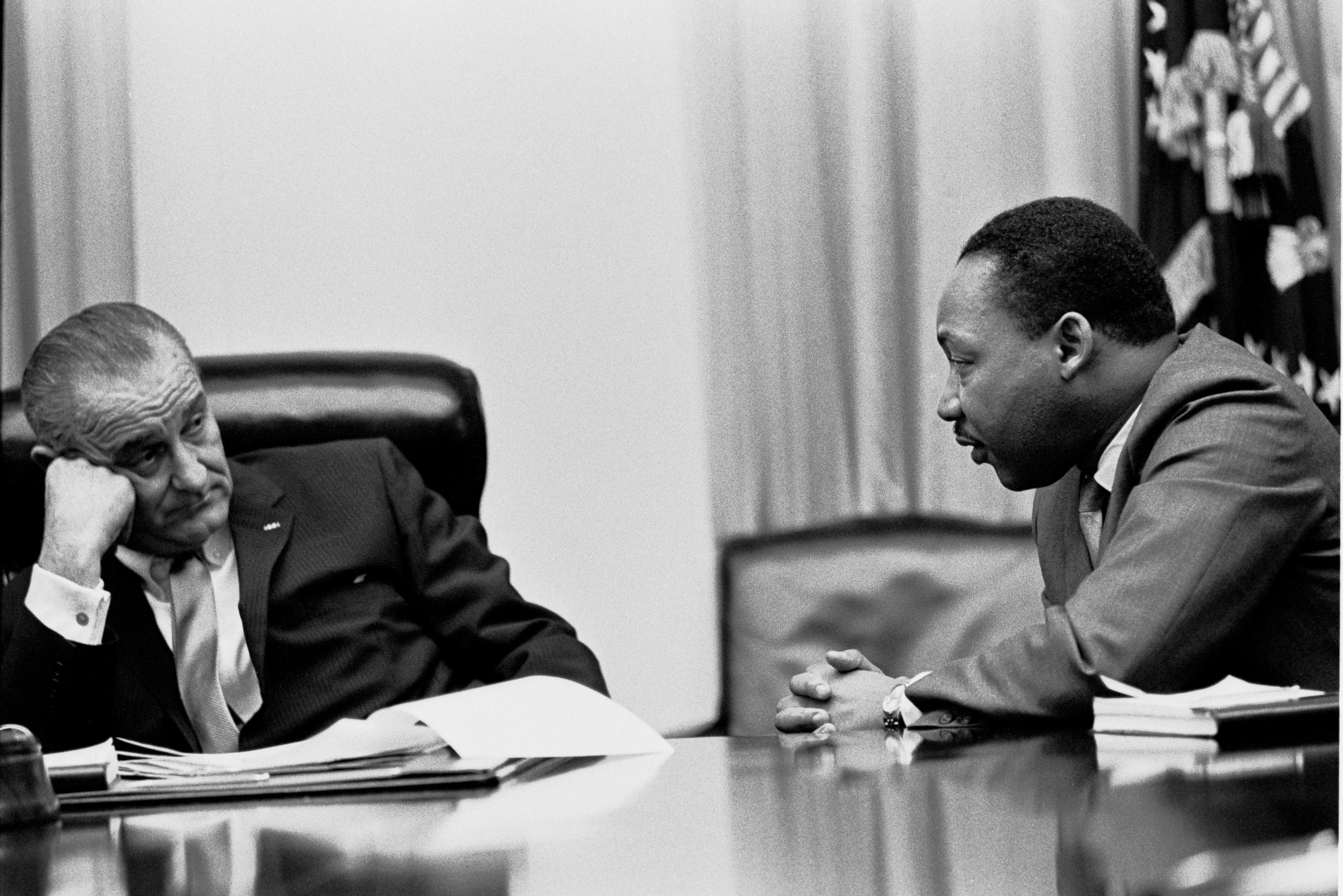 Lyndon Johnson and Martin LutherKing, Jr.