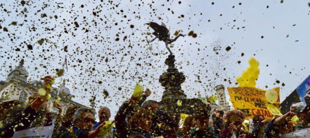 Concentració a Picadilly Circus del CDR de Londres