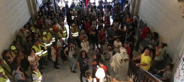 Interior del Departament d'Economia (imatge: Sindicat del Barri del Poble Sec)