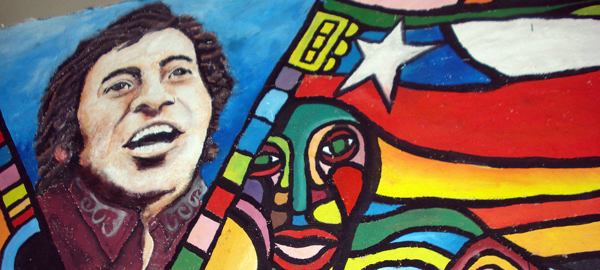 Mural de Víctor Jara a Santiago de Xile
