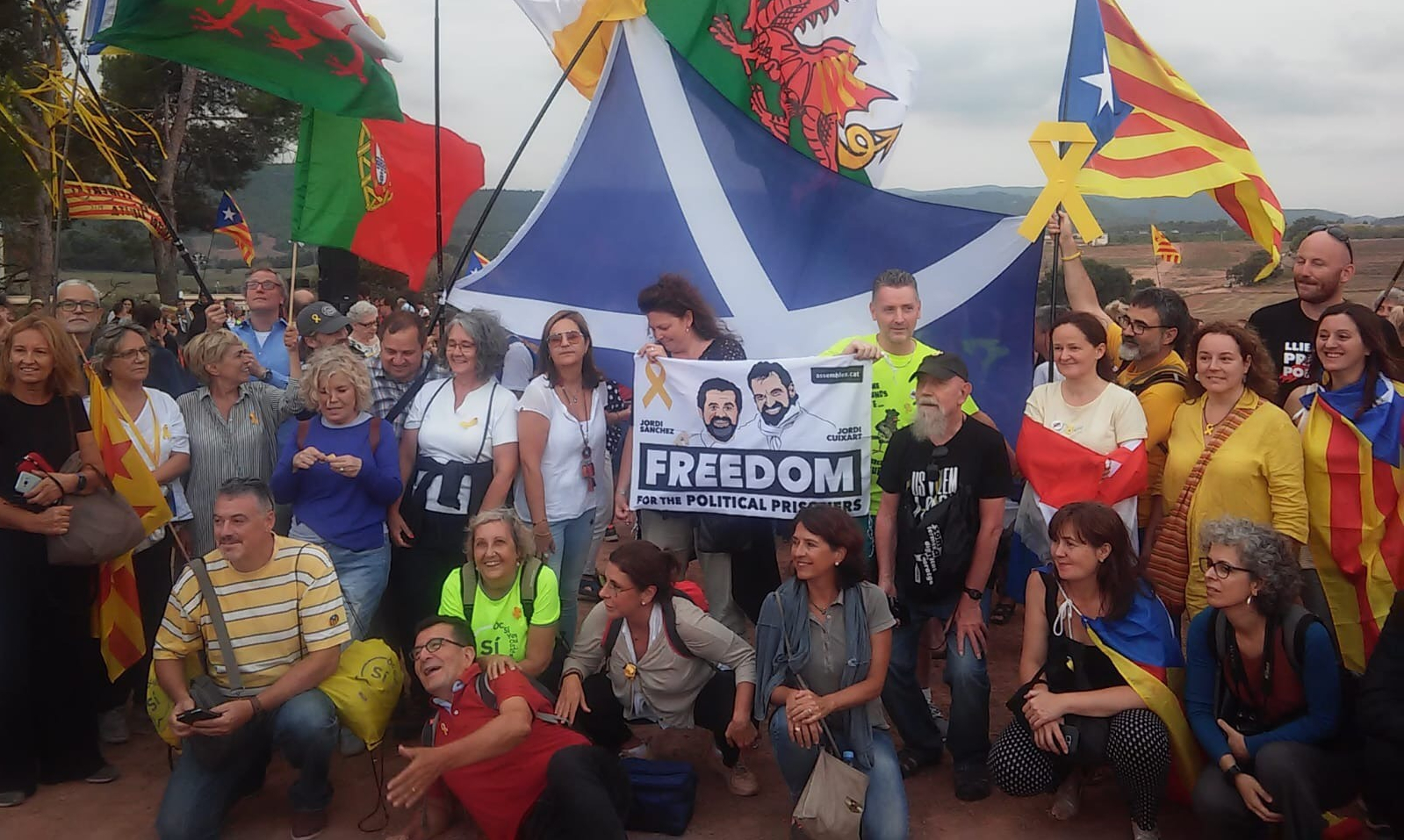 Meeting in front of Lledoners prison (picture by Geoff Fisher)