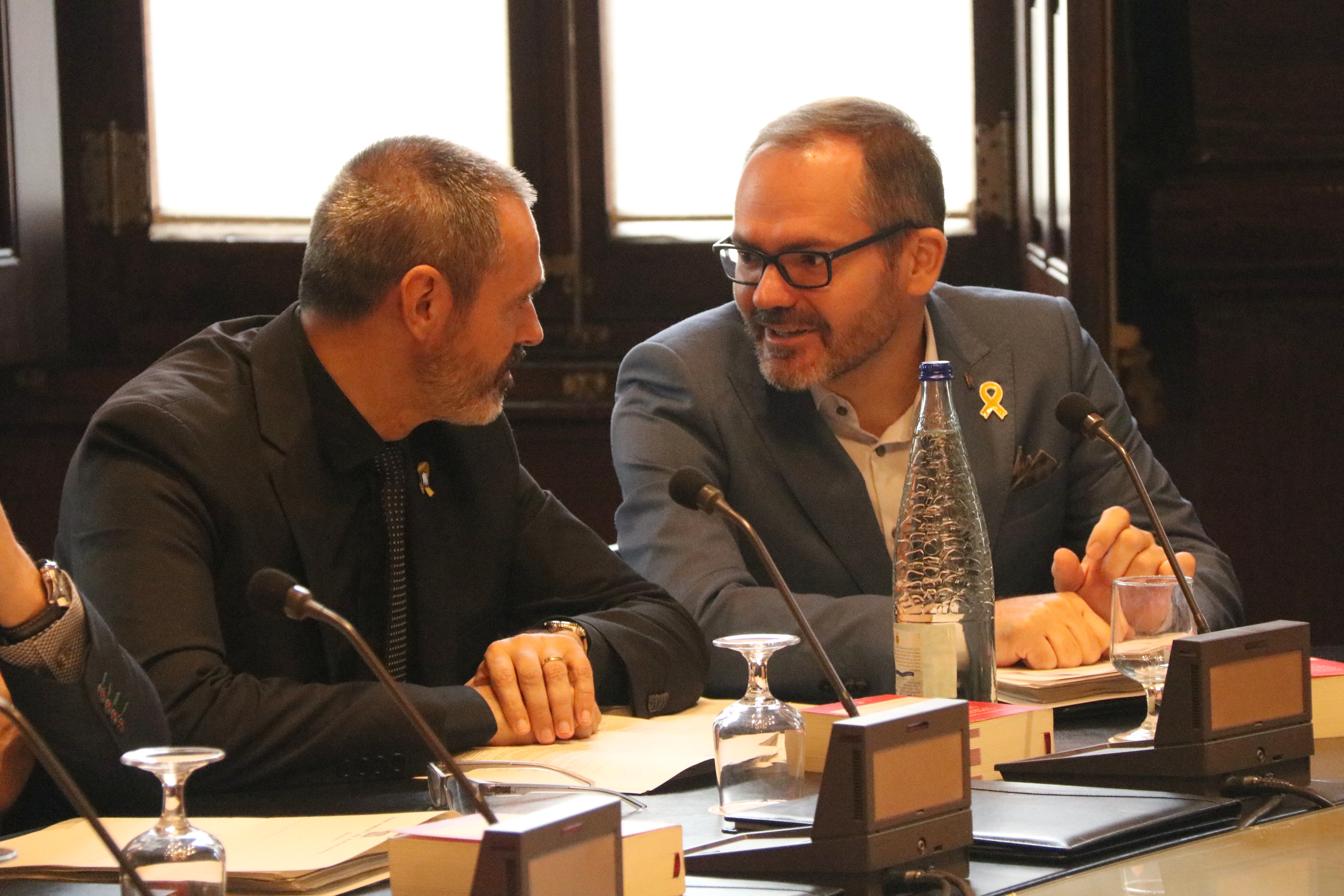 Eusebi Campdepadrós i Josep Costa, en una imatge d'arxiu (fotografia: ACN).