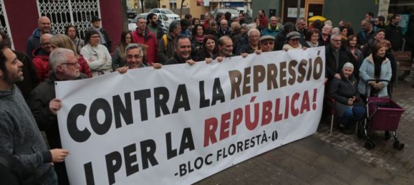 Concentració de suport als encausats. Fotografia: Alerta Solidària