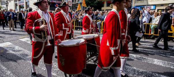 Imatge d'arxiu d'una Processó Cívica (fotografia: Albert Salamé).