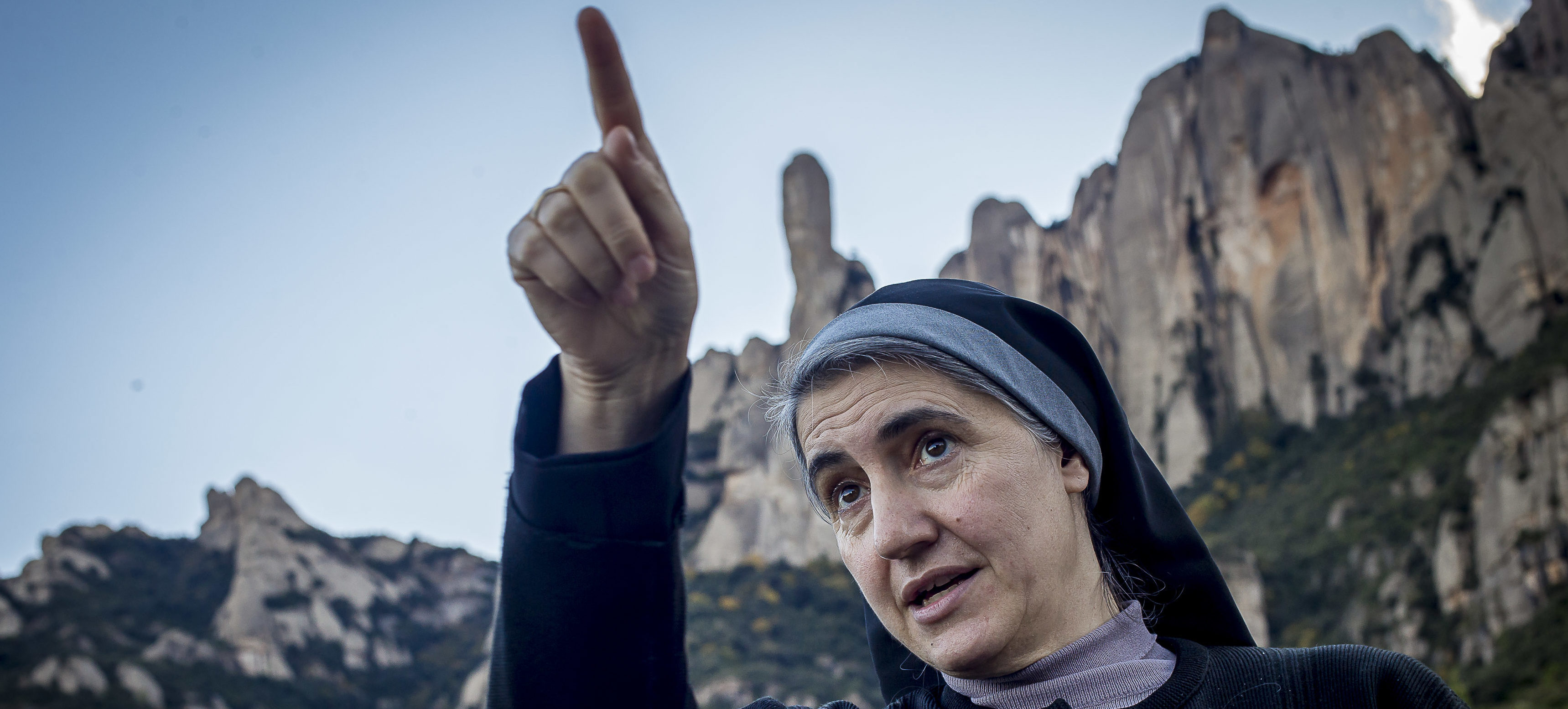 Teresa Forcades, la setmana passada al monestir de Sant Benet de Montserrat (fotografia: Albert Salamé)