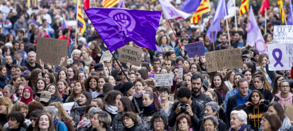 MANIFESTACIÓ FEMINISTA + LGTBI A BARCELONA 2018112525N0073-25231100-604x270