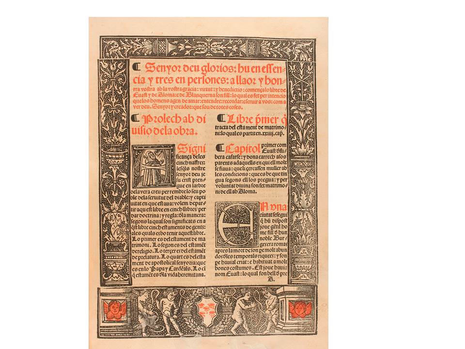 Un dels detalls del llibre de Blanquerna de Ramon Llull que es va subhastar