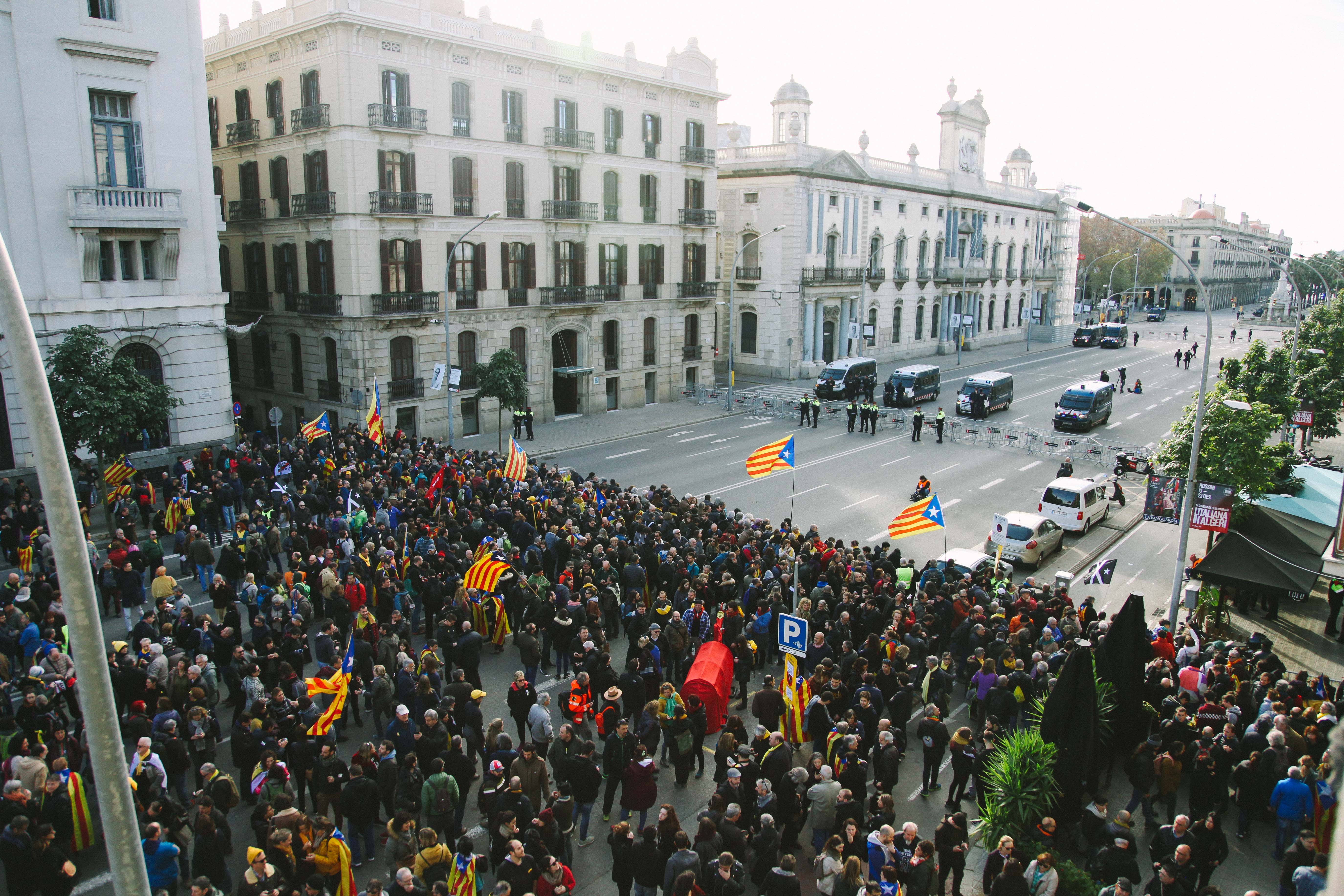 Concentració contra el Consell de Ministres fet a Barcelona el 2018