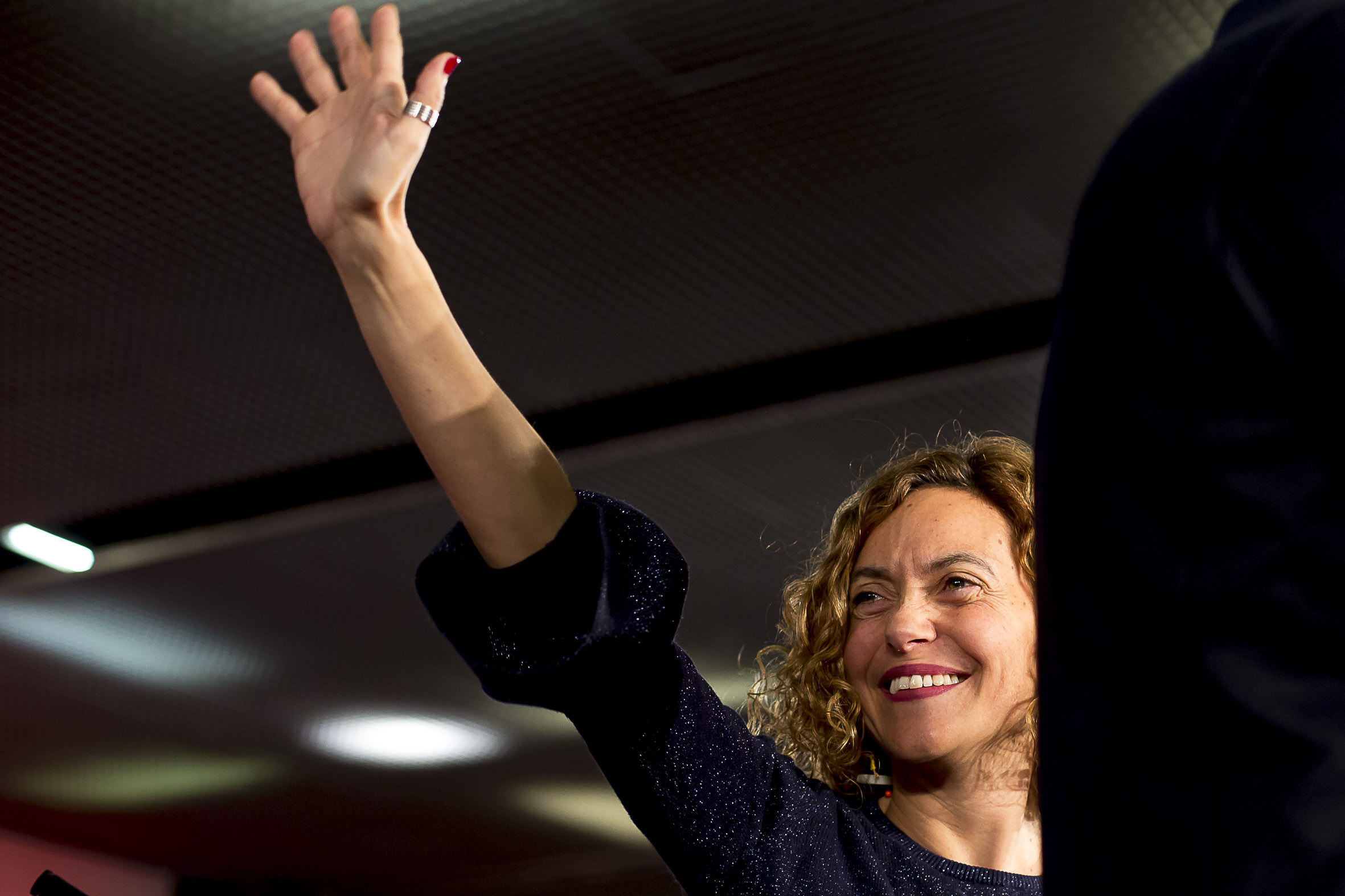 Meritxell Batet, durant l'acte de presentació de la campanya per a la batllia de Barcelona de Jaume Collboni (fotografia: Albert Salamé).