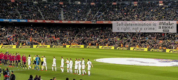 pancarta ANC al Camp Nou - Barça - València