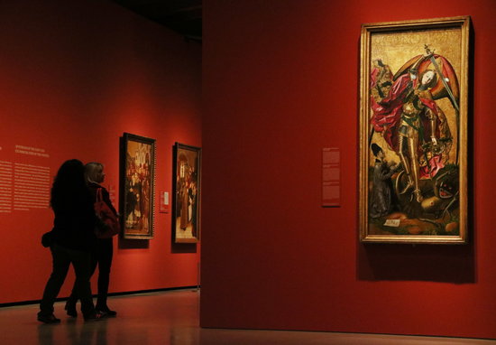 'Sant Miquel triomfant sobre el dimoni amb Antoni Joan', de Bermejo, obre l'exposició del MNAC.