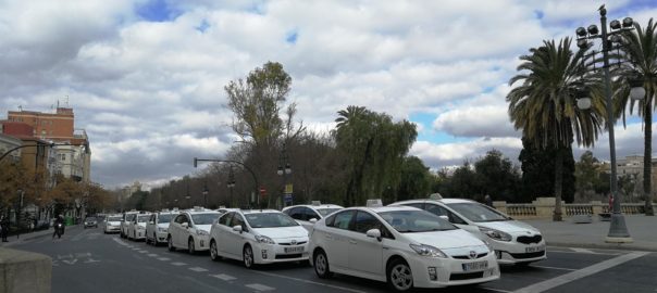 taxistes protesten valencia vtc