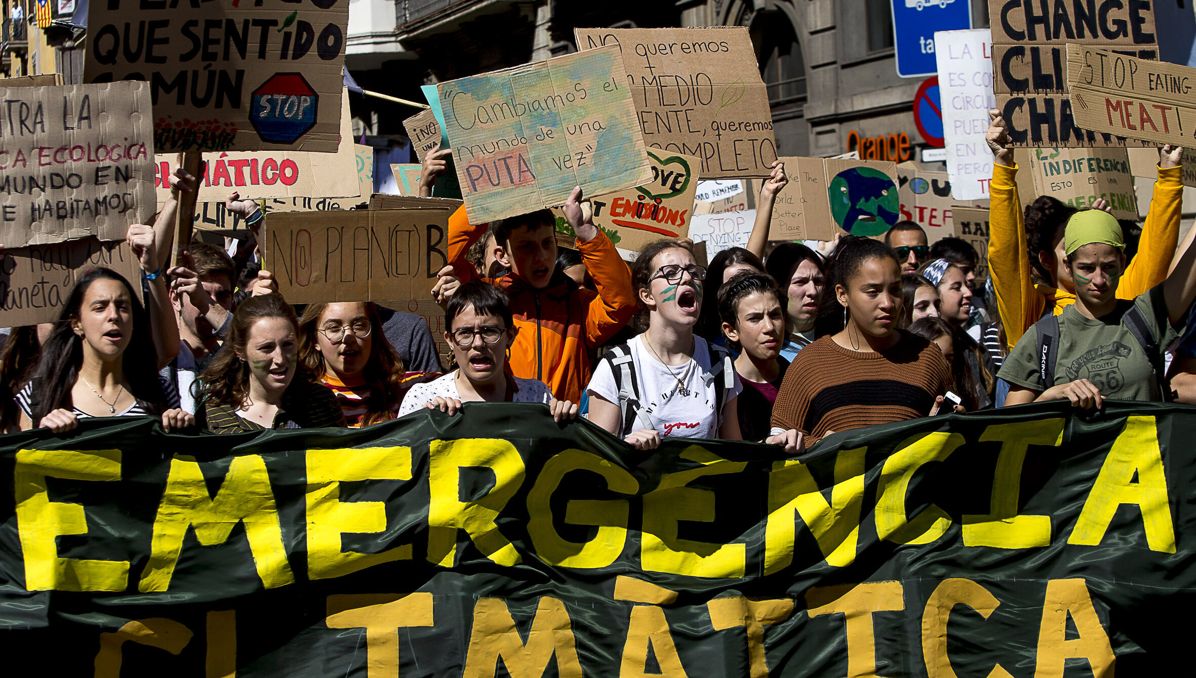 Manifestació contra el canvi climàtic a Barcelona de Fridays for Future. Fotografia: Albert Salamé.