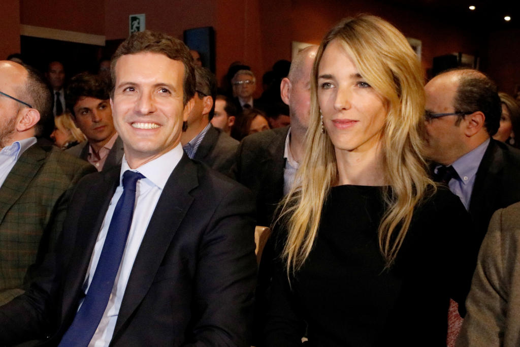 El president del PP, Pablo Casado i la candidata de les eleccions espanyoles per Barcelona, Cayetana Álvarez de Toledo.