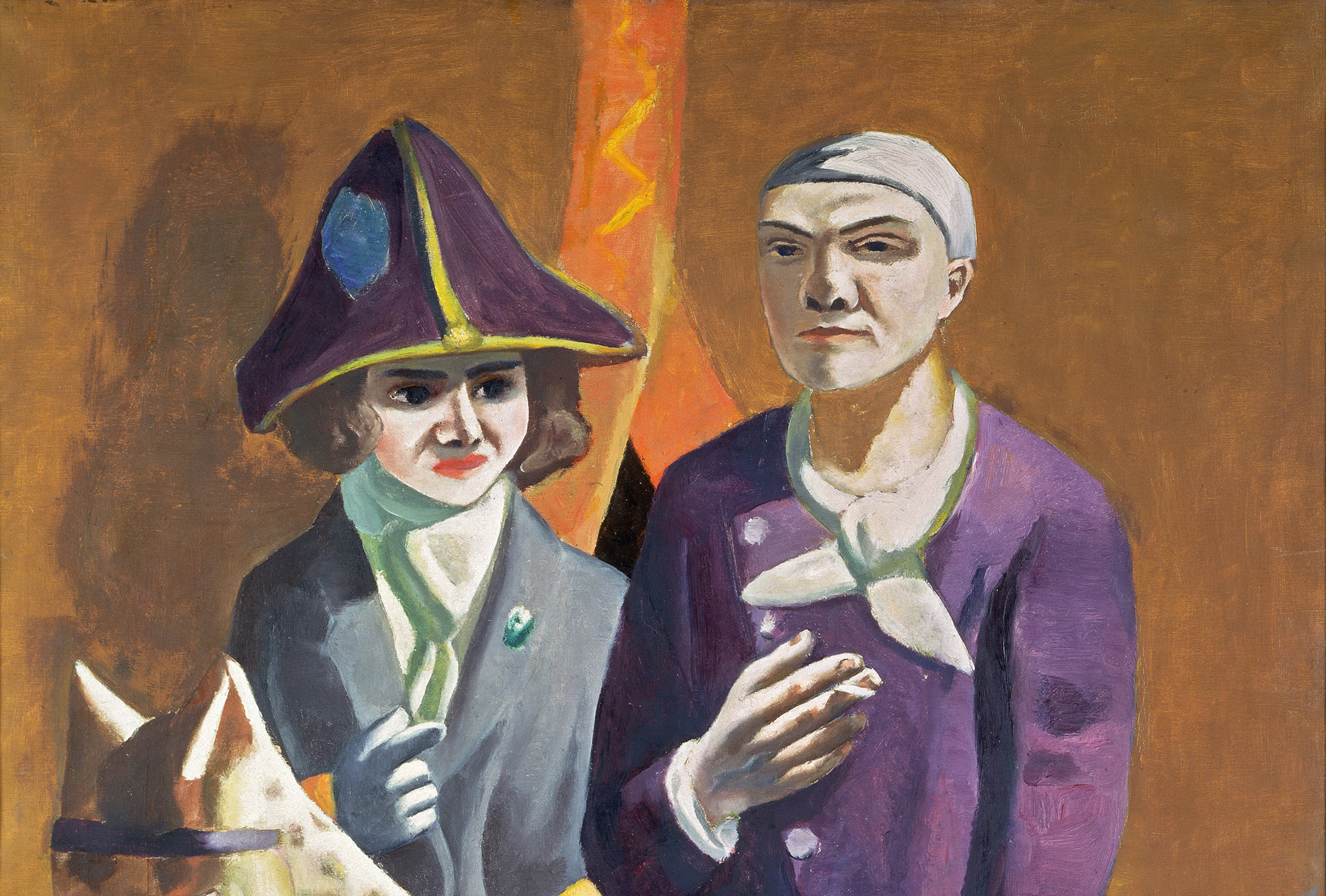 Detall del ‘Carnaval’, pintura de Max Beckmann de 1925, també titulada ‘Doble retrat’ de l’artista i l’esposa Quappi