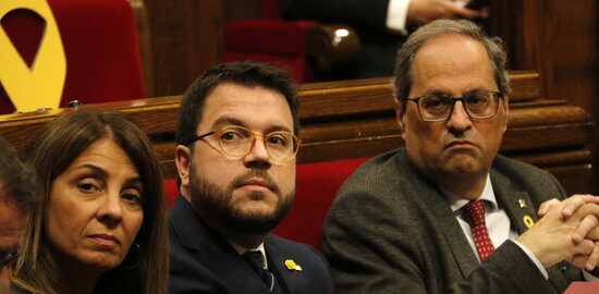 Quim Torra, Pere Aragonès, Meritxell Budó