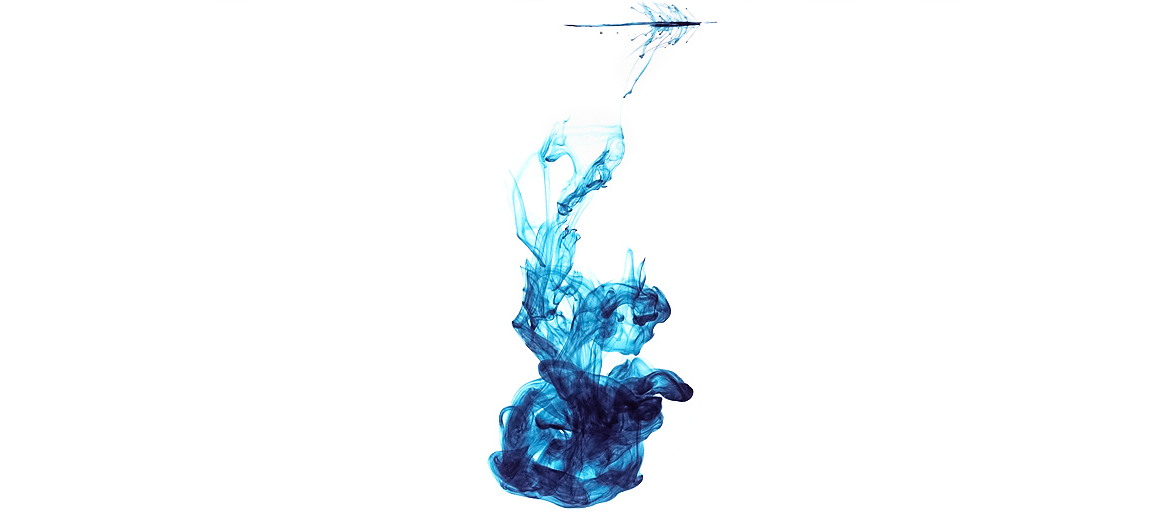 Gota de tinta blava en aigua, de Blue Ink Drops.