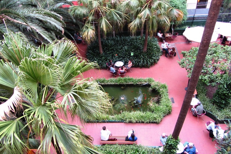 El jardí de l’Ateneu Barcelonès, on tantes converses s’han envolat i fructificat (fotografia: arxiu).
