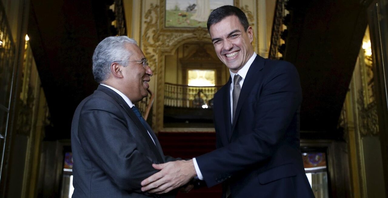 El primer ministre portugués, António Costa, en una reunió amb Sánchez fa tres anys