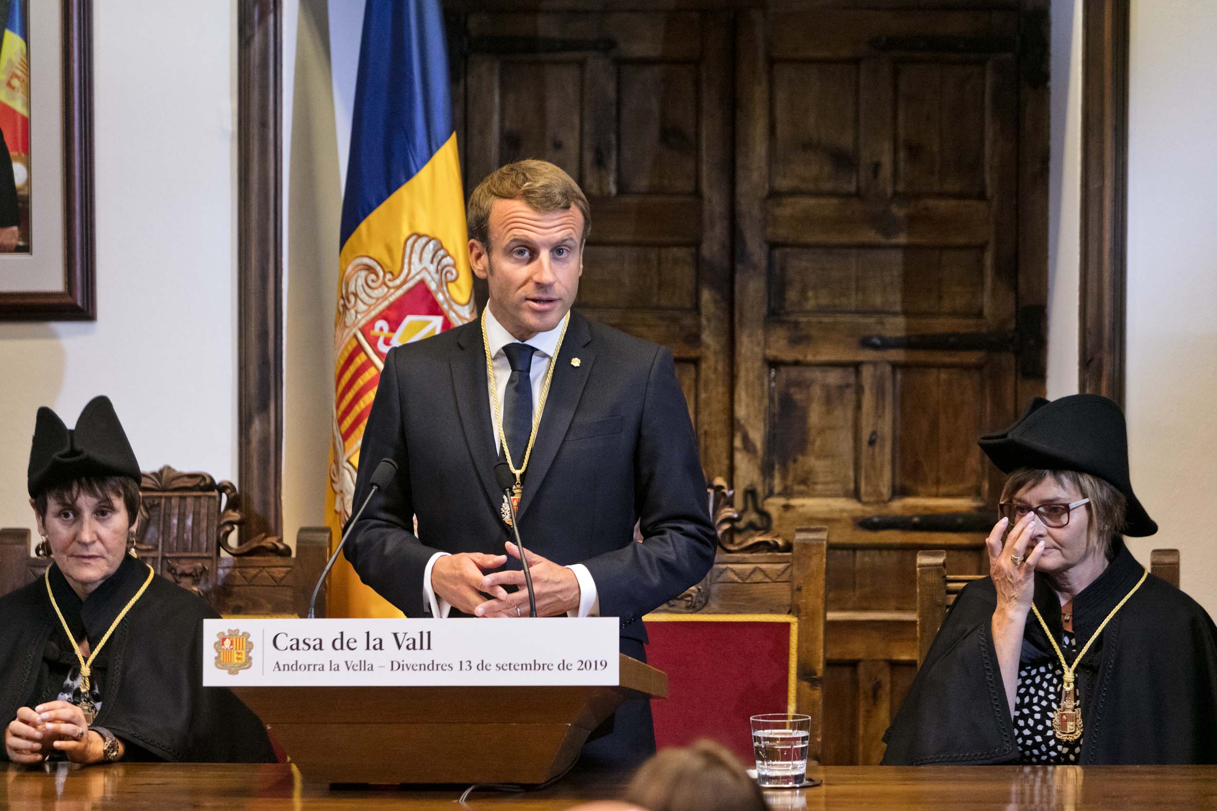 El Copríncep francés durant la seva visita a Andorra