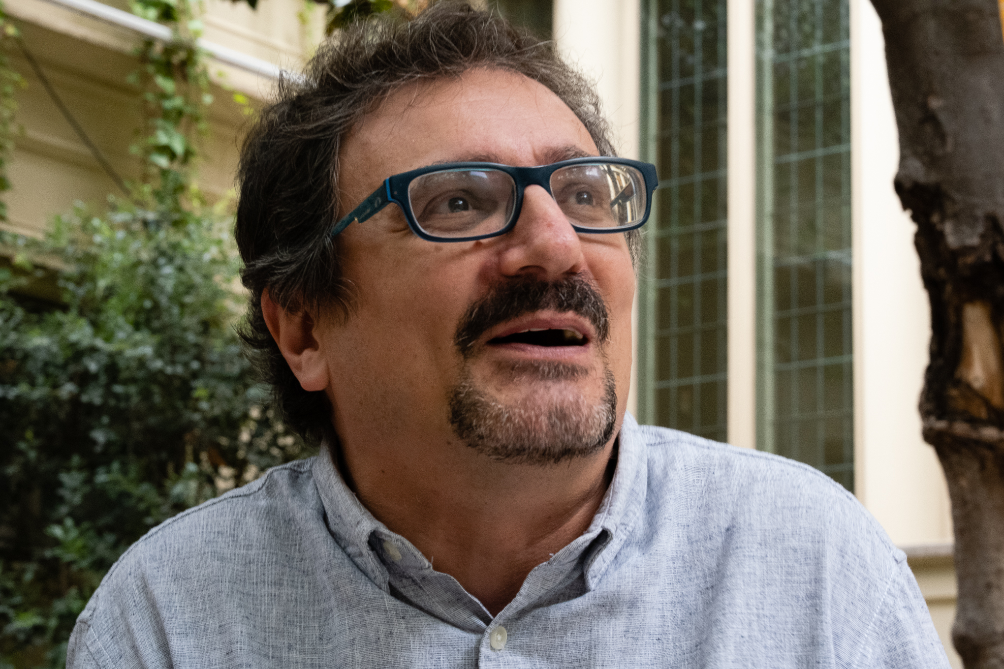 Albert Sánchez Piñol, en una fotografia del 2019 (fotografia: Adiva Koenigsberg).