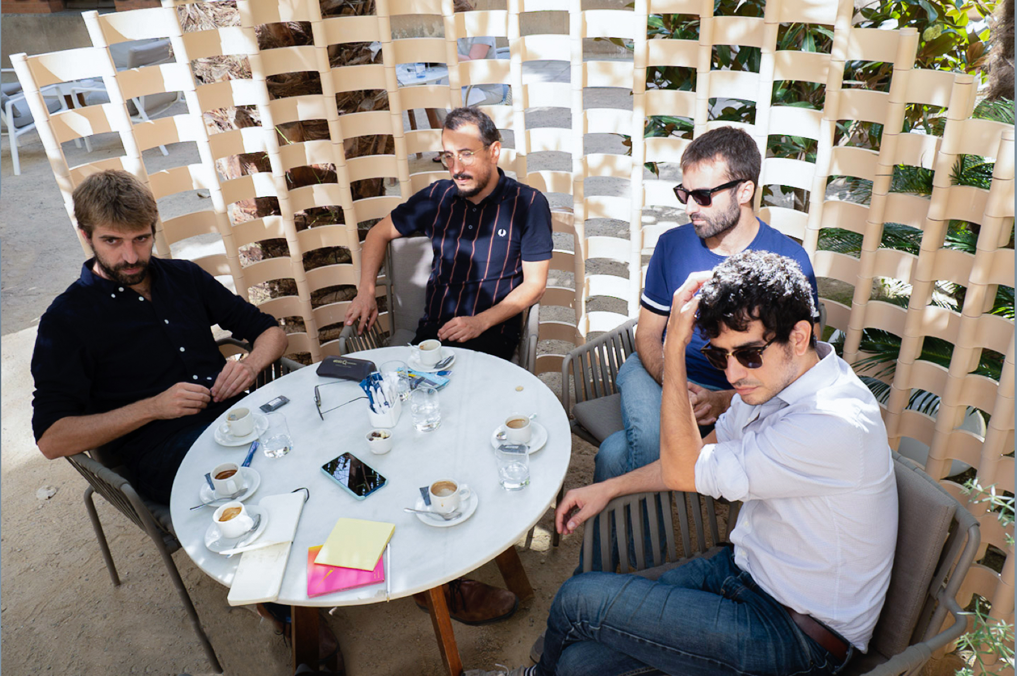 D'esquerra a dreta: Guillem Gisbert, Arnau Vallvé, Martí Maymó, Roger Padilla (Foto: Adiva Koenigsberg)