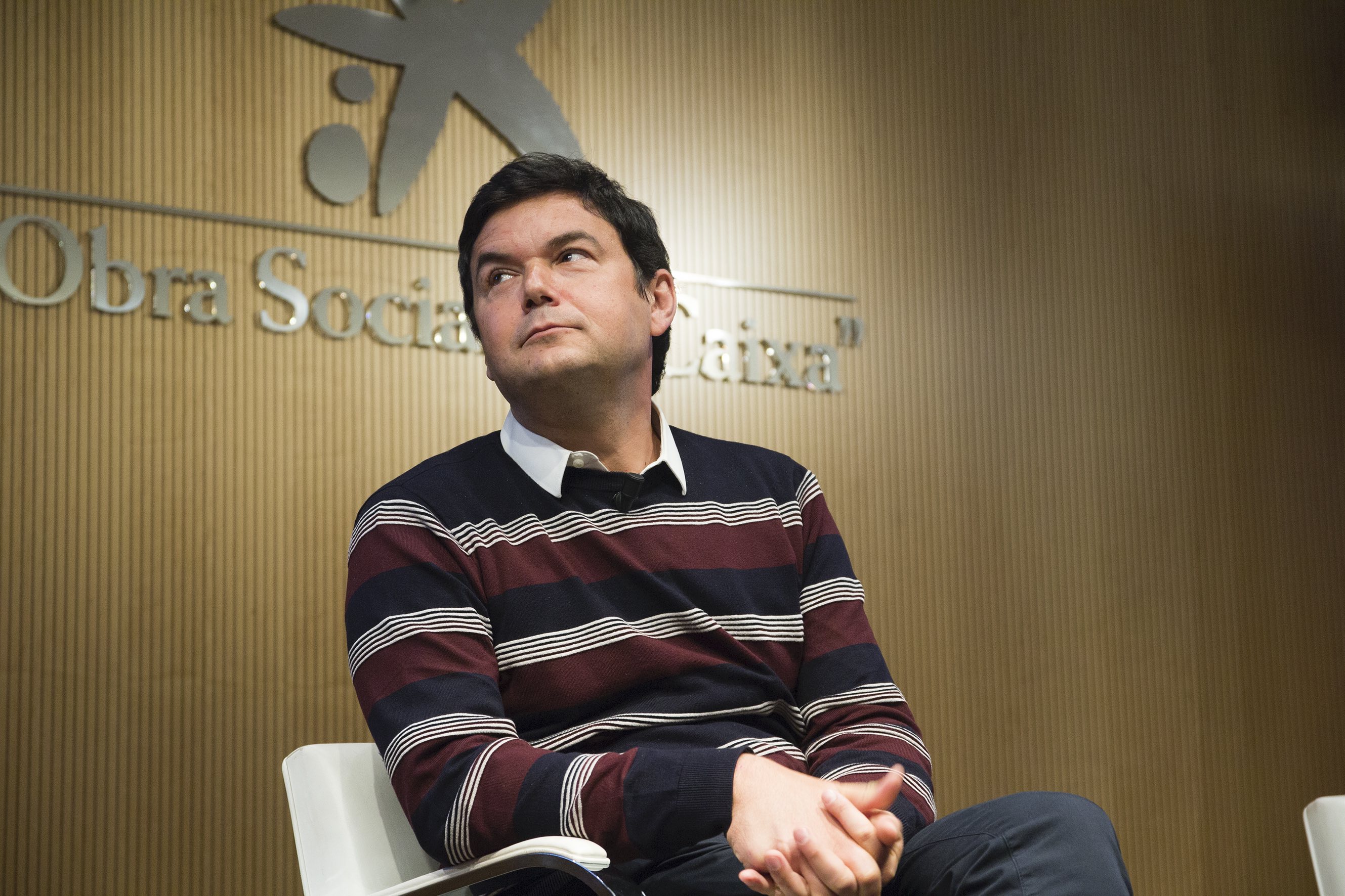 Thomas Piketty, ahir a Barcelona (Fotografia: Júlia Castells/EEH)