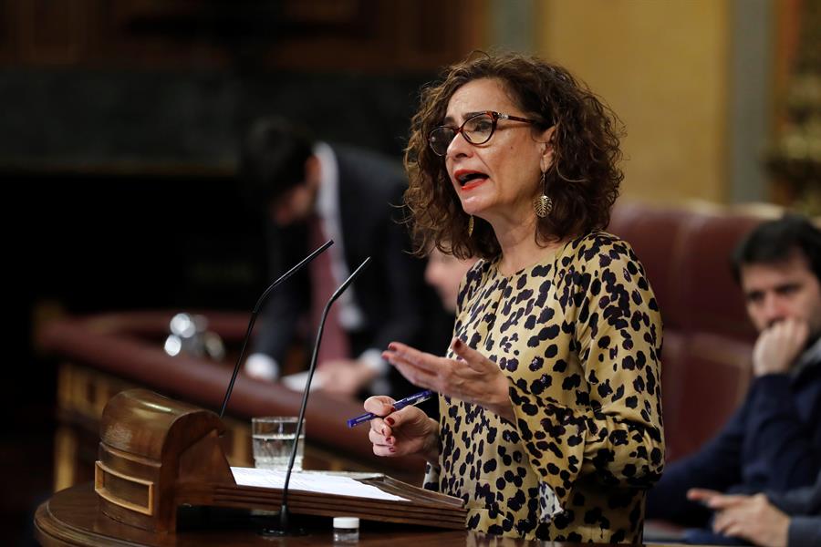 La ministra d'Hisenda espanyola, María Jesús Montero. Fotografia: EFE/Chema Moya