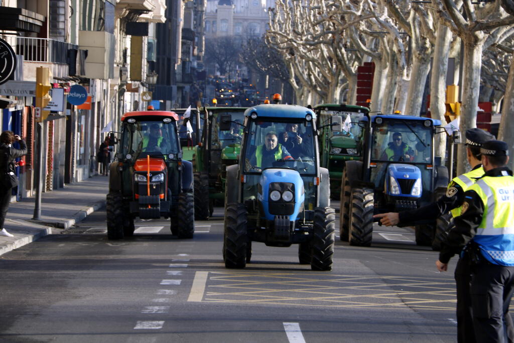 Fotografia de la tractorada a Lleida, ara fa uns dies.
