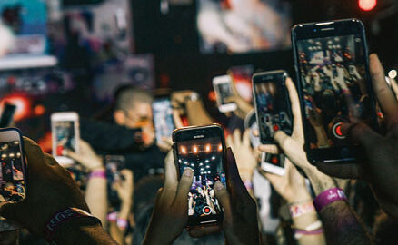 smartphones en un concert