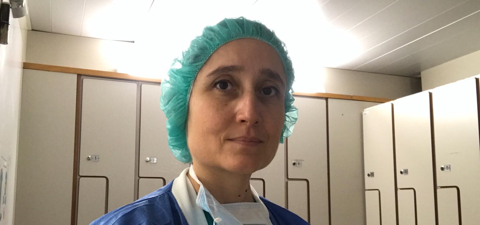 Marta Sibina, ahir a l'Hospital de Granollers on treballa (Foto: M.S:)
