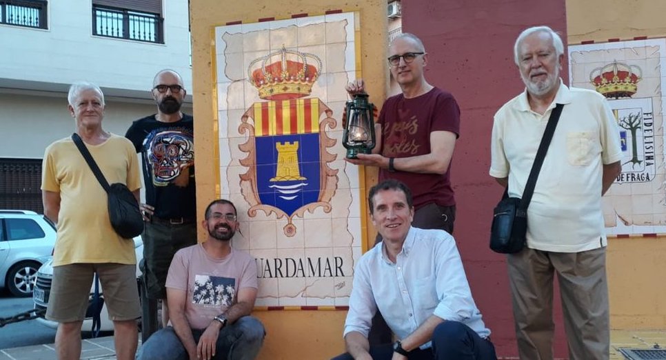 L'arribada de la flama al monument a la llengua catalana, a Guardamar