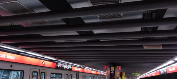 Sistema de ventilació en una de les estacions del metro de Barcelona
