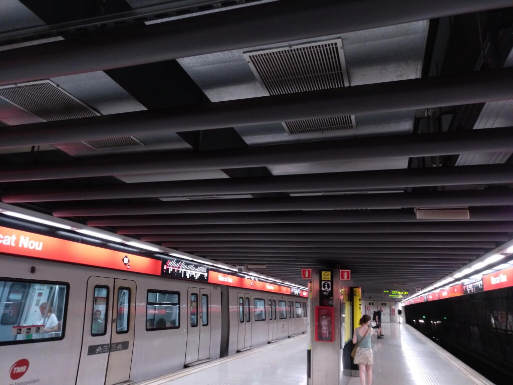 Sistema de ventilació en una de les estacions del metro de Barcelona