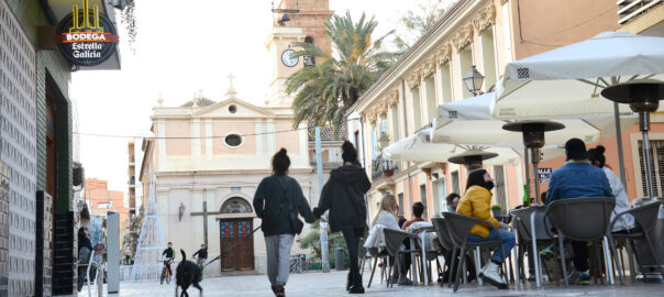 Una imatge de la plaça de Benimaclet