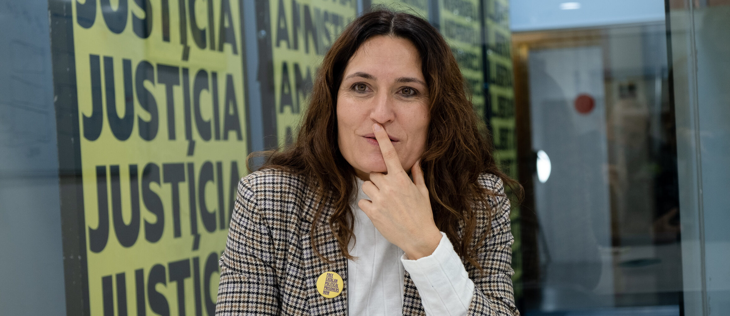 Laura Vilagrà, divendres, a la seu d'ERC a Barcelona (fotografia: Adiva Koenigsberg).