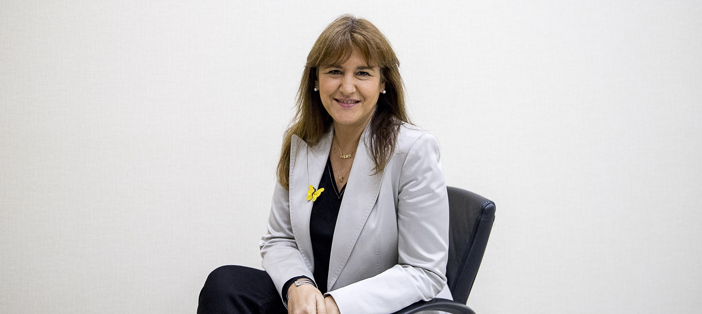 Laura Borràs, ahir al Parlament de Catalunya (fotografia: Albert Salamé).