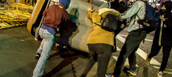 Imatge d'arxiu d'un acte de suport a Pablo Hasel (fotografia: Albert Salamé).
