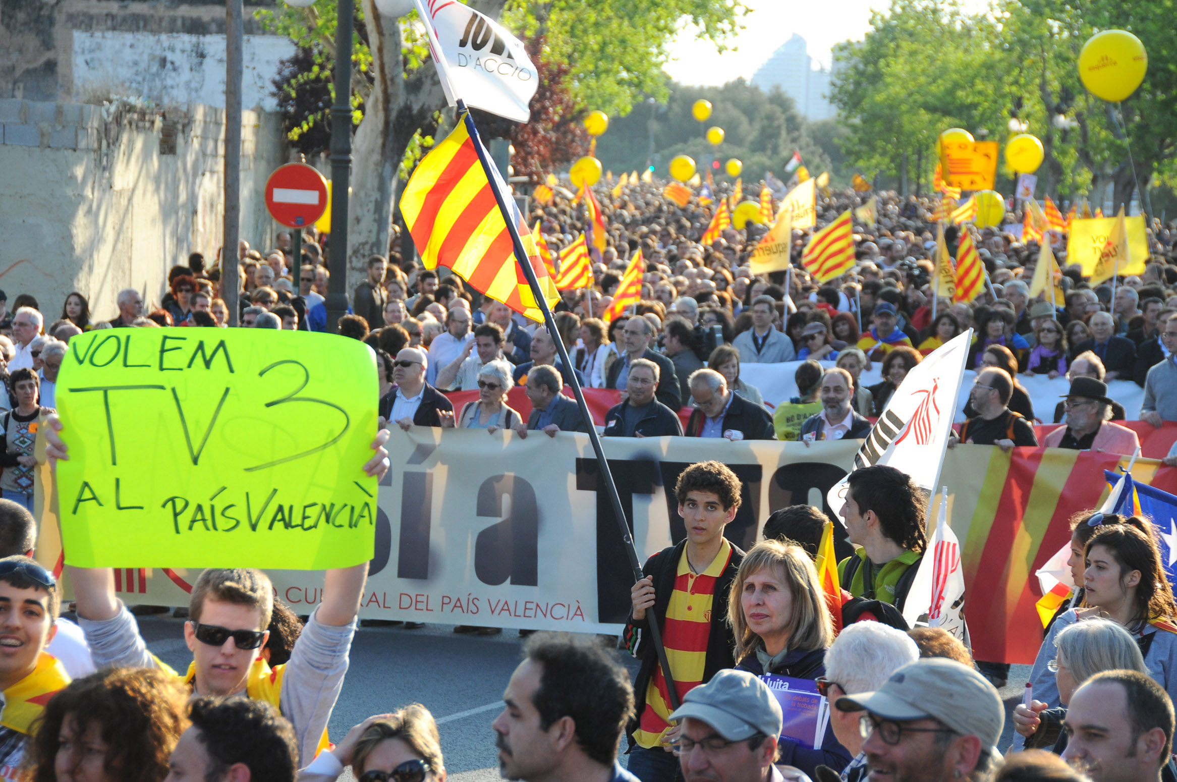 Manifestació del 25 d'Abril del 2011 a València (fotografia: Prats i Camps).